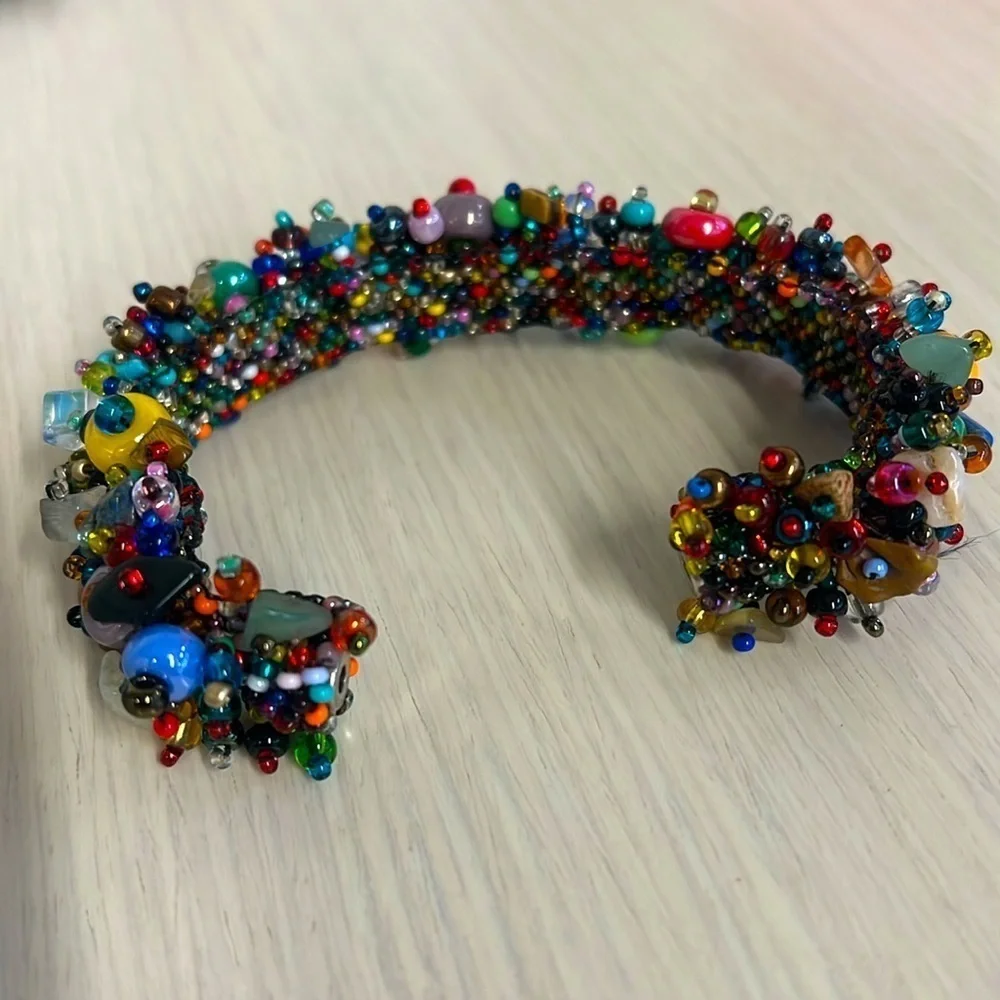 Magnetic 7” Beach Ball Caterpillar Bracelet Multi Beads